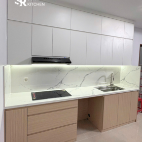 Tủ bếp MDF Melamine Sora Kitchen