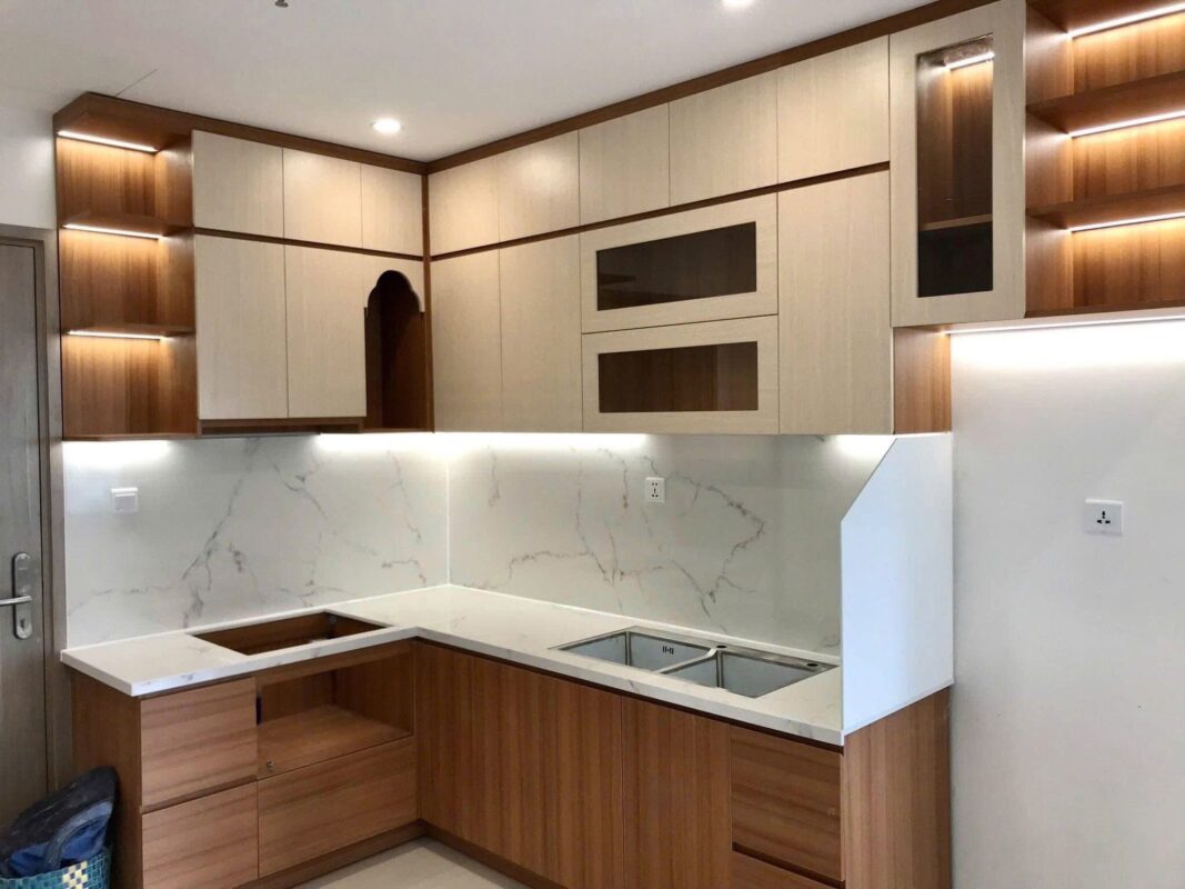 Dòng tủ bếp Melamine