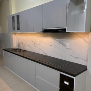 Tủ bếp nhựa lõi đặc phủ Acrylic